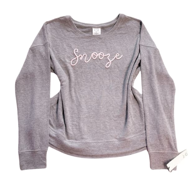 일본 하이틴 데일리 갸루 핑크 레터링 그레이 롱 슬리브 티