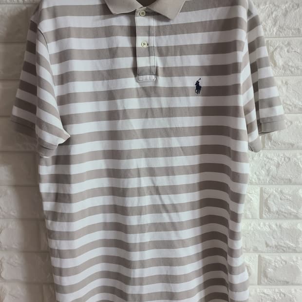 폴로 랄프로렌 스트라이프 반팔 카라티(라지)