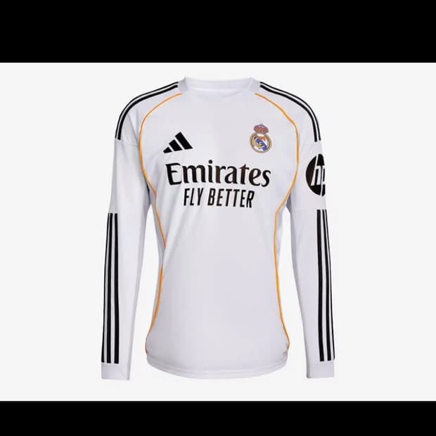 아디다스 레알 마드리드 2025/26 홈 롱슬리브 저지 화이트 - KR
