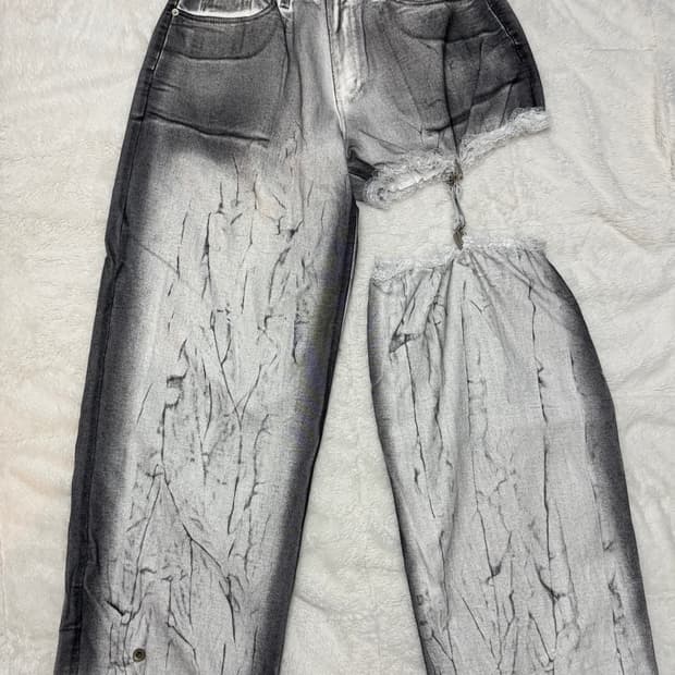 더미스테리어스호텔 크랙 가터 벨트 팬츠