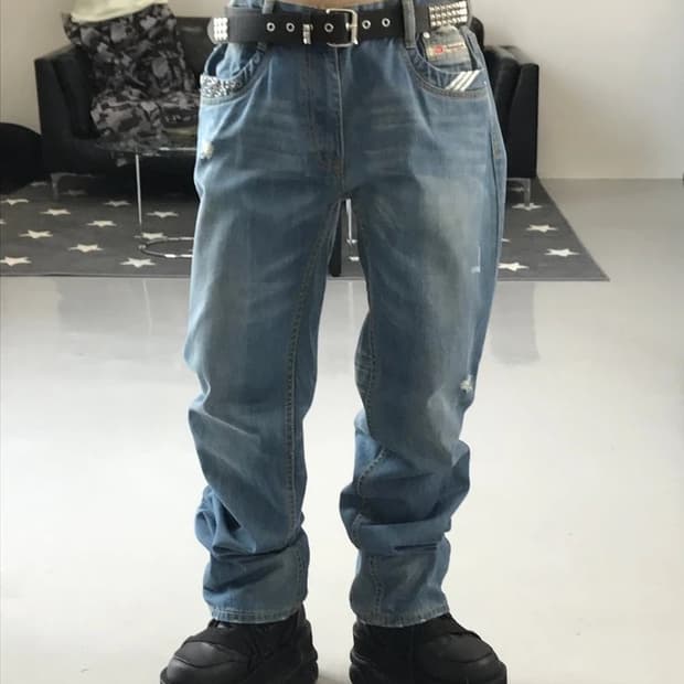디젤 X 아디다스 오리지널 데님 팬츠