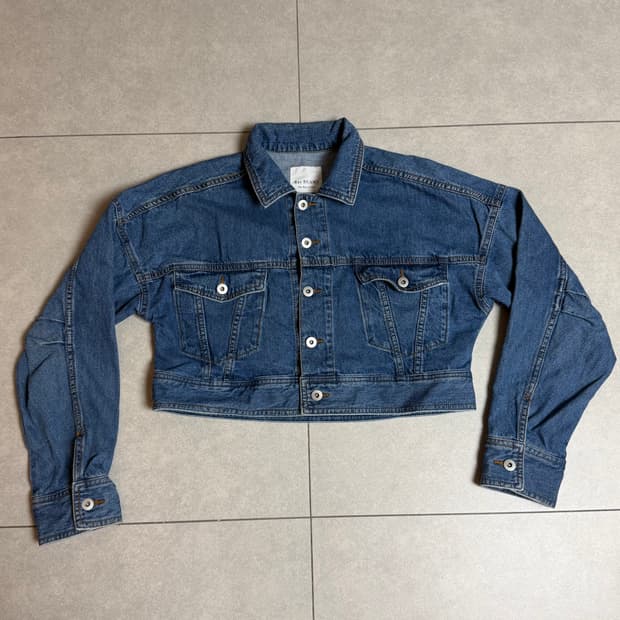 빔즈 크롭 데님 자켓 원사이즈
