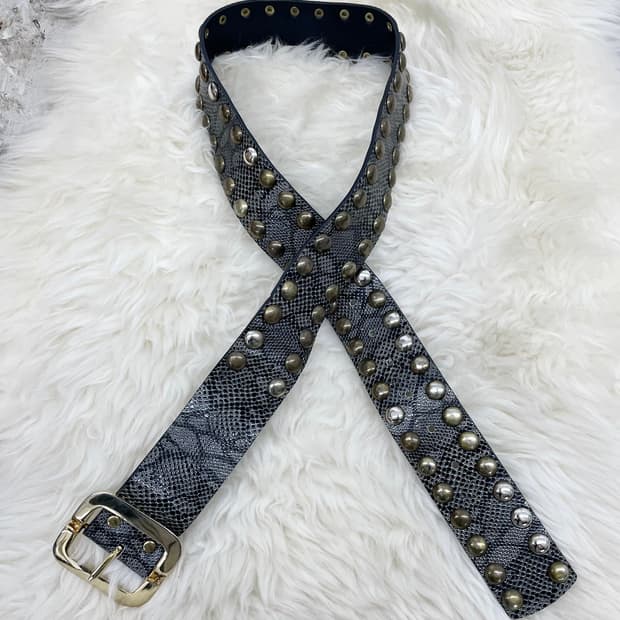 펑크 파에톤 스터드 버클 벨트