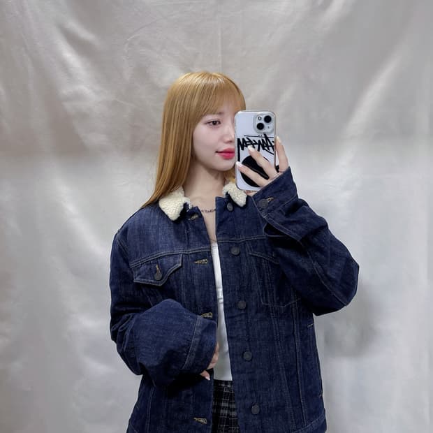 GAP 갭 데님 양털 자켓 