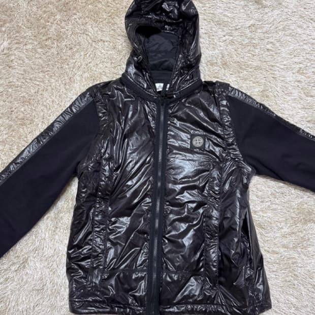 스톤아일랜드 유광 점퍼 자켓 XL