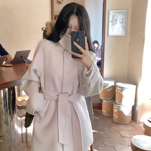 Livour betty half coat 리브아워 베티 하프 코트 라벤더