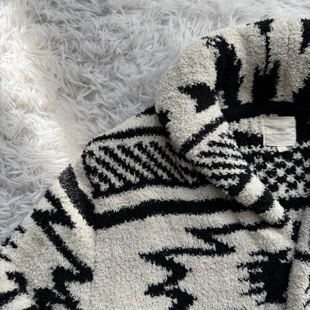 CORTSCO 일본빈티지 에스닉플리스 y2k 노드자켓 니트자켓 XL 52