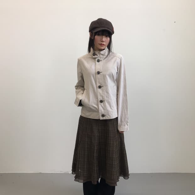 Super Hakka Striped High-Neck Jacket