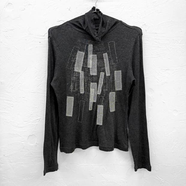 solo blu 터틀넥 큐빅 니트