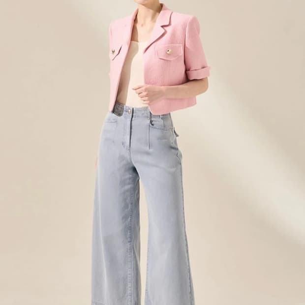 마인 MINE 춘하추 9부 와이드통핏 데님팬츠 33.44