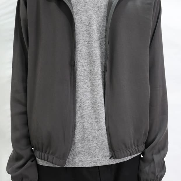 [1] Les Tailored cupra zip-up (charcoal)