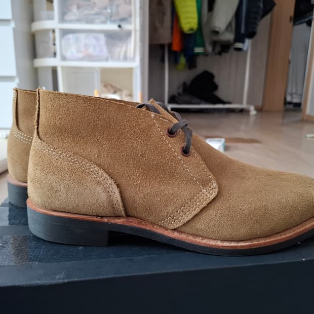 9D 더블알엘 powell 러프아웃 스웨이드 처카 부츠 샌드 베이지