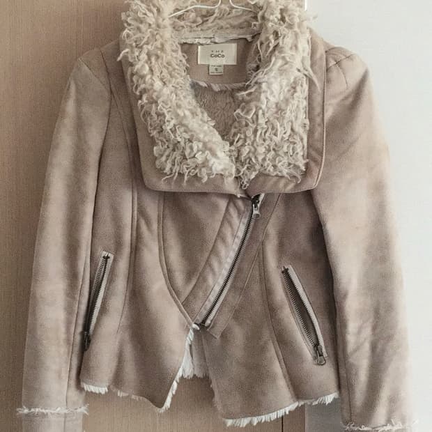 The coco Shearling-Style Biker Jacket