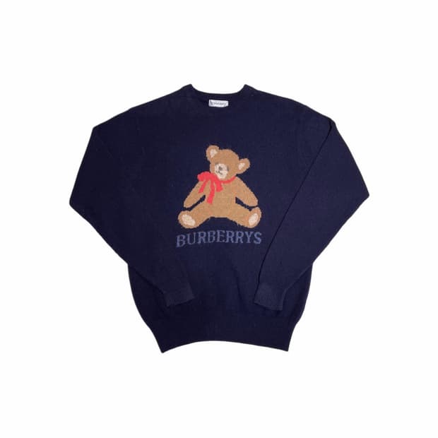 버버리 베어 네이비 니트