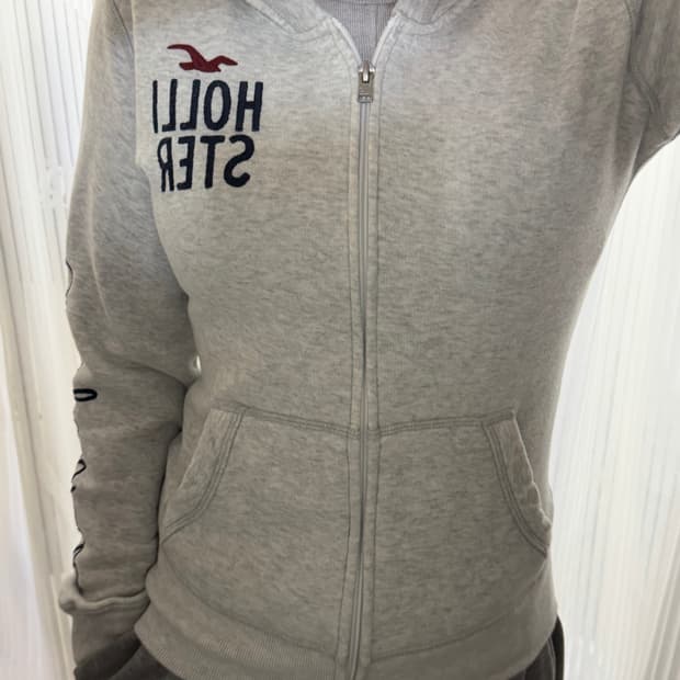 슬림핏 홀리스터 그레이 후드집업 s
