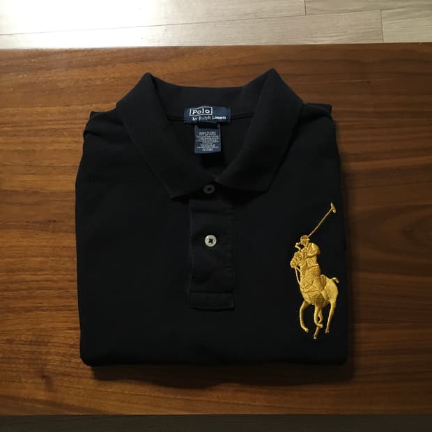 폴로 빅포니 긴팔 카라티 블랙