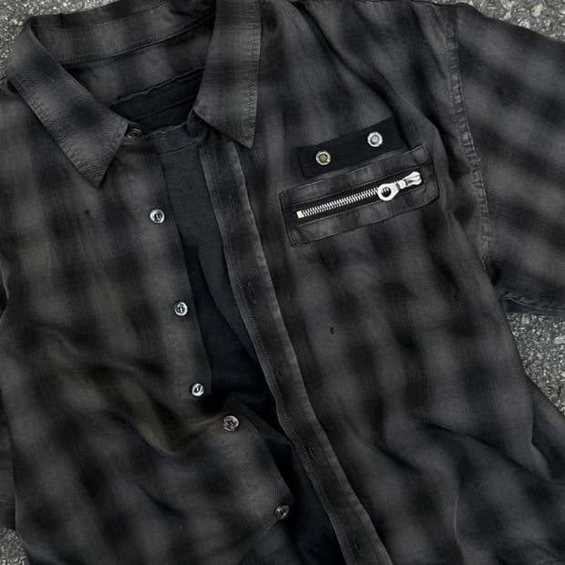 POG MA-1 Check Half Shirt