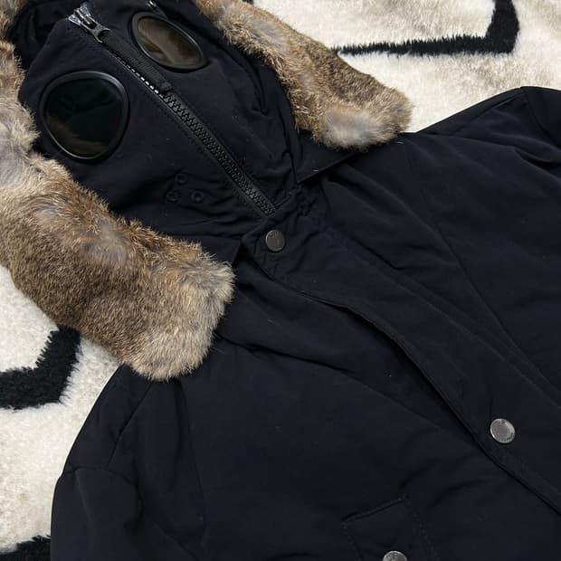 [L]C.P컴퍼니 11Fw 노르지 고글 덕다운 패딩/블랙