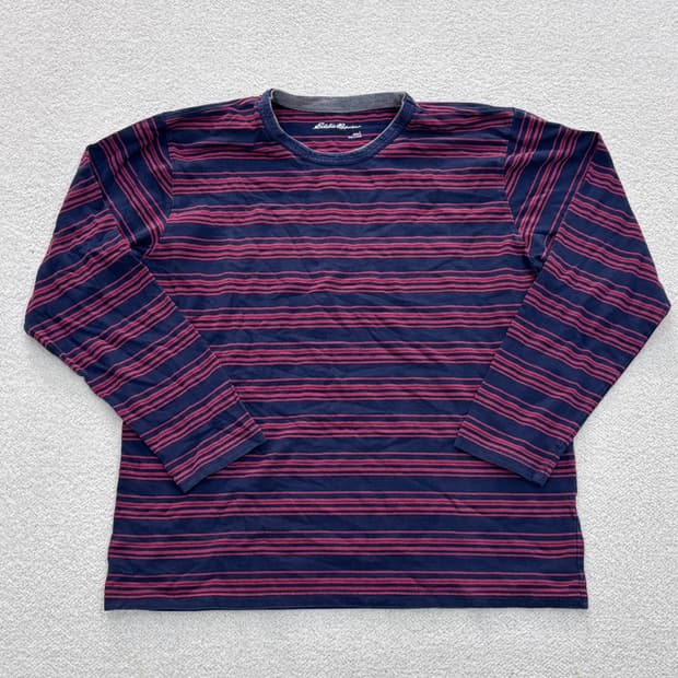 L 에디바우어 스트라이프 맨투맨 티셔츠 0317E