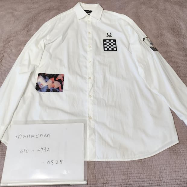 라프시몬스RAF SIMONS x 프레드페리FRED PERRY/패치 셔츠/