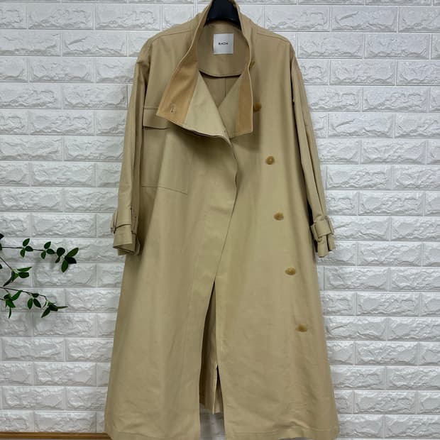 (F)뮤제라 RAON 라온 하이넥 트렌치 코트 베이지