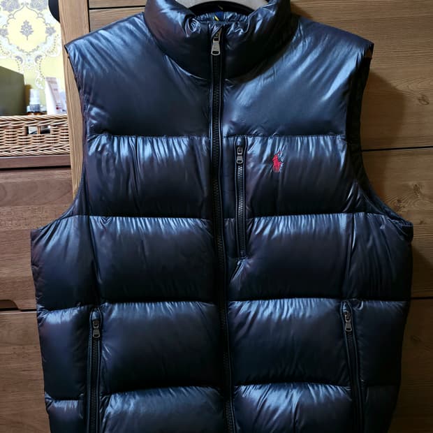 폴로 덕다운 패딩조끼 L