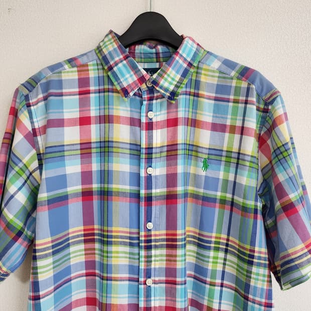 폴로랄프로렌 체크반팔셔츠 (XL18-20 