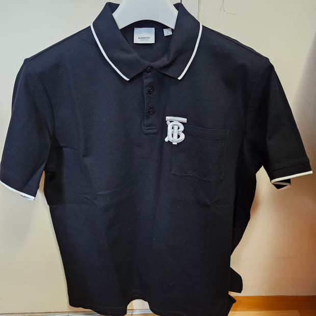 L) 버버리 TB로고 반팔 카라티 폴로티