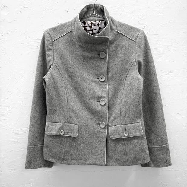 grove 버튼 울 자켓