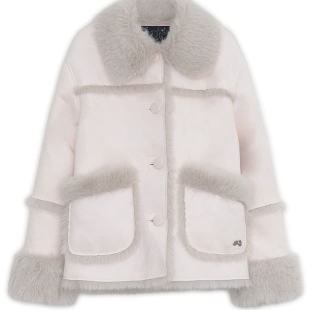 허그유어스킨 무스탕 핑크