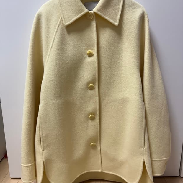 COS 더블페이스 울 자켓 코트 옐로우 xxs