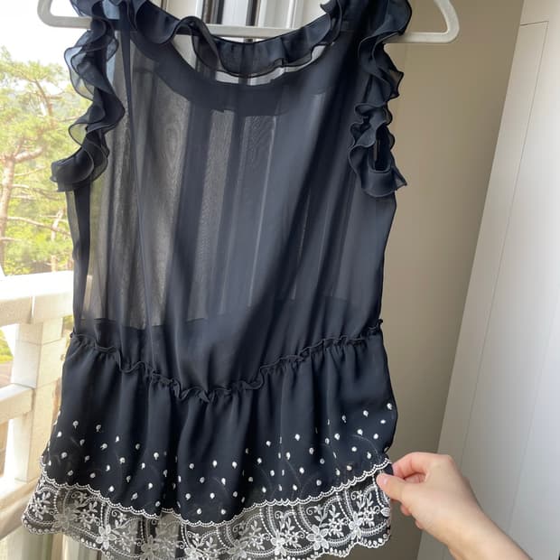 히피 오리엔탈 시스루 레이스나시
