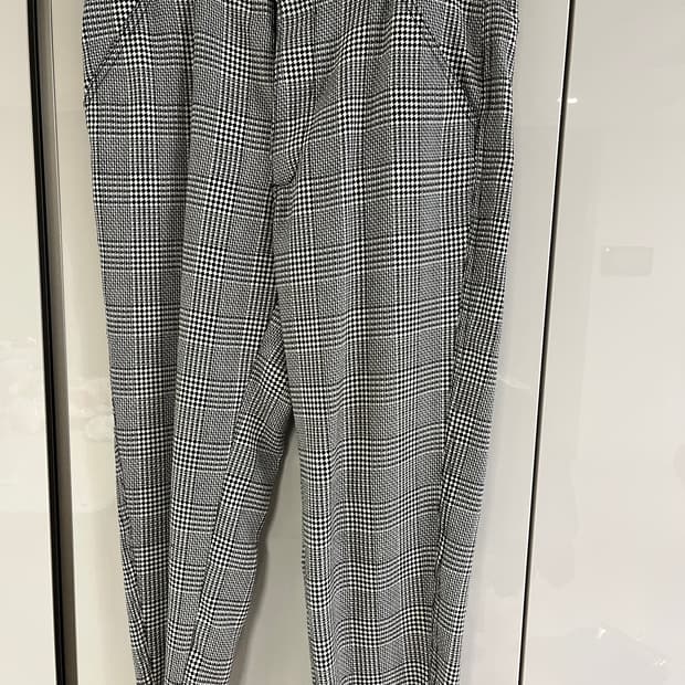 꼼데가르송 남성 체크 슬랙스 팬츠