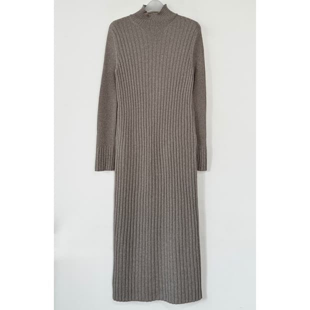 한섬 타임 울100 니트 롱 드레스