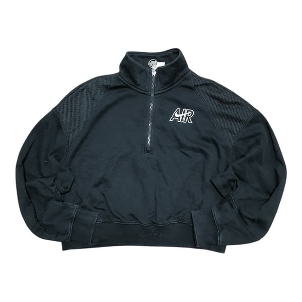 ✨ (바배) 나이키 에어 블랙 크롭 반집업 