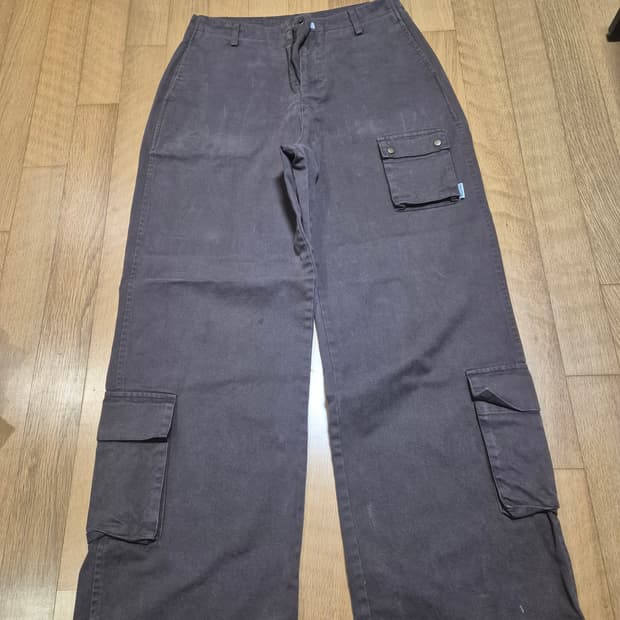 스컬프터 브라운 카고 코튼 팬츠 바지