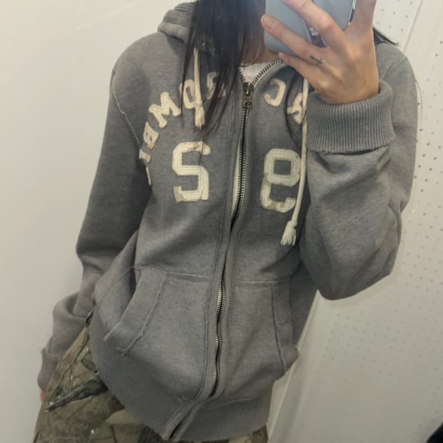 아베크롬비 스펠로고 후드집업 M