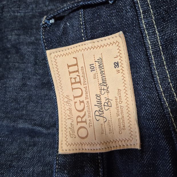 스튜디오 다치산 Orgueil OR-101 데님 32사이즈 판매 레귤러핏