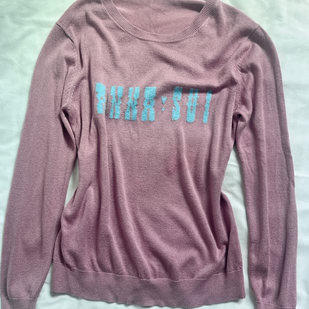 Anna sui pink glitter knit