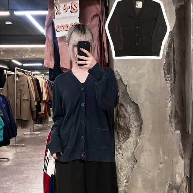 갭 브이넥 가디건 네이비 L #csz2937