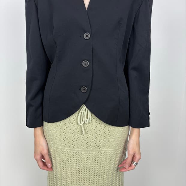 COLLARLESS PANEL JACKET