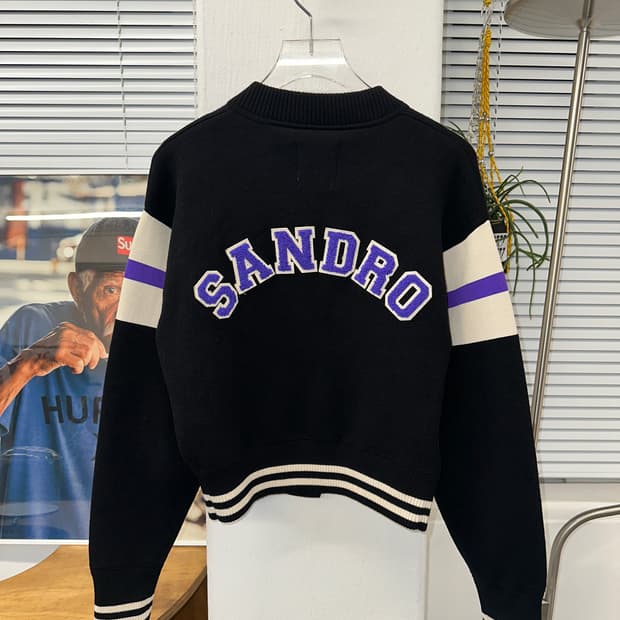 1)산드로 울 바시티 크롭 자켓 1