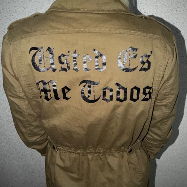 Egoist 레테링 카키 야상