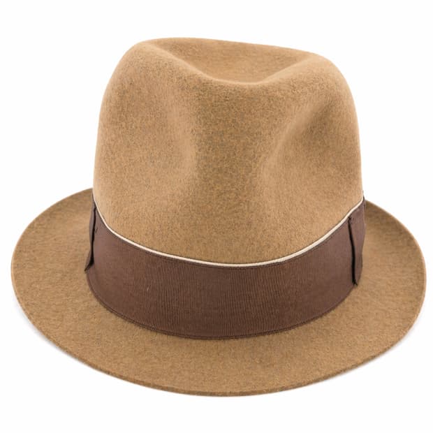 Borsalino 페도라 카멜색