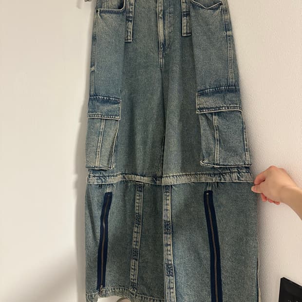 Zara 투웨이 카고 데님 팬츠 32