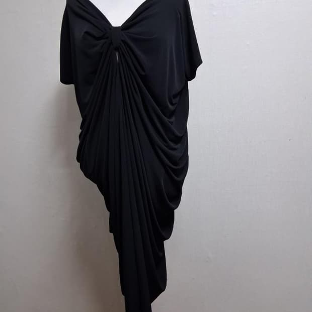 일본수입 Flare Fleur 드레이프셔링 져지원피스 겸 셔링져지롱티 3