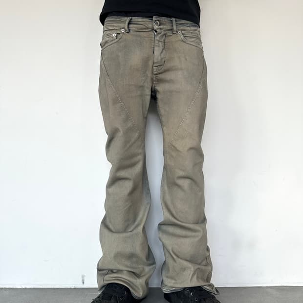 릭오웬스 바이어스 볼란 부츠컷 플레어 팬츠