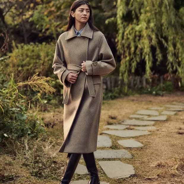 Fabricology 울 히든 더블 코트