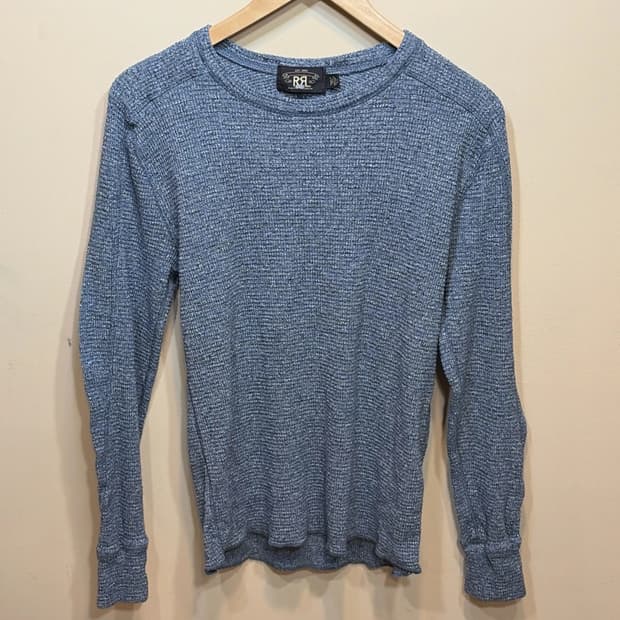 더블 알엘 와플 니트 써멀 롱 슬리브 티셔츠