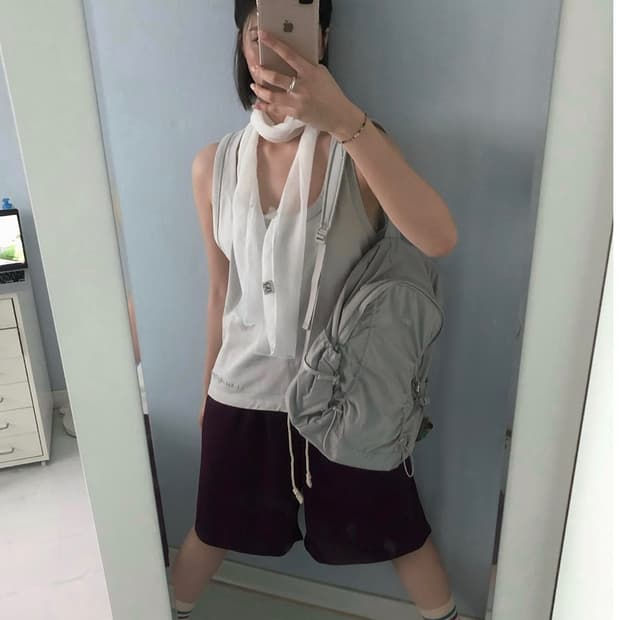 스탠드오일 플리코 백팩 라이트그레이 새상품